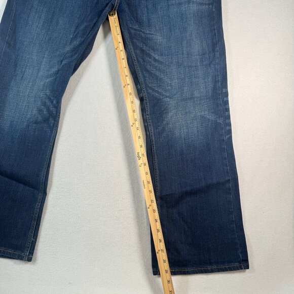 Levis Jeans Mens 44 Blue 527 Straight Leg Relaxed Fit Mid Rise Dark Wash - Picture 9 of 12